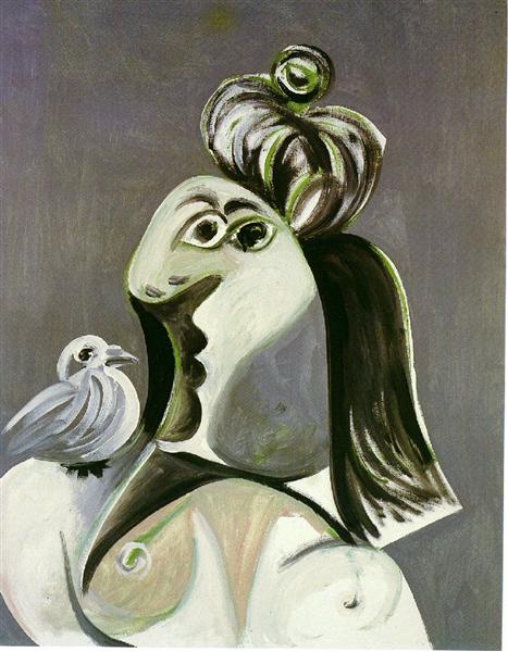 Pablo Picasso Woman With Bird Femme Avec Oiseau Female Portraits